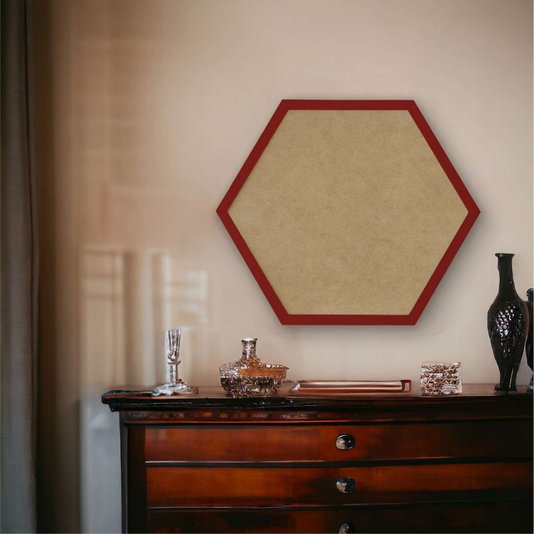 Moldura Hexagonal Lisa para Quadros Revestida com Fundo MDF - 2x1