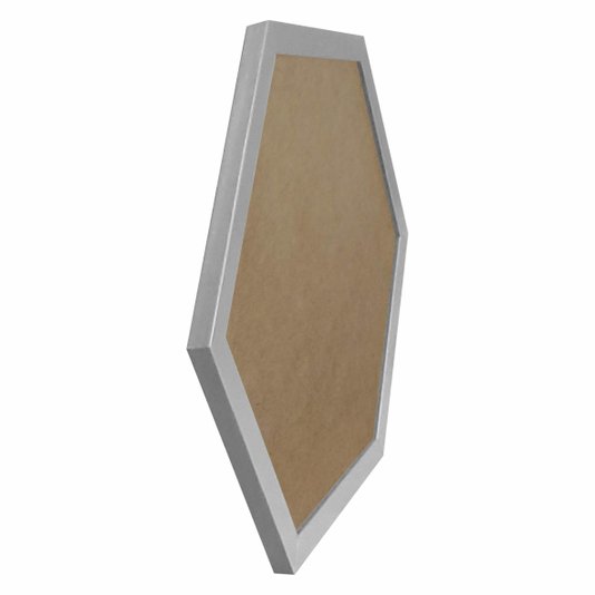Moldura Hexagonal Lisa para Quadros Revestida com Fundo MDF - 2x1