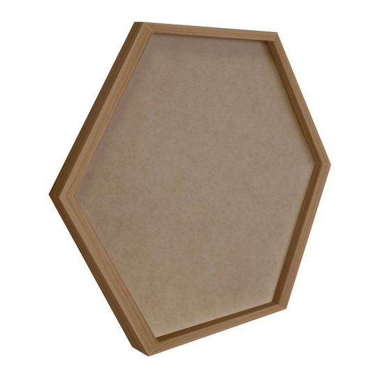 Moldura Hexagonal Lisa para Quadros Revestida com Fundo MDF - 2x1