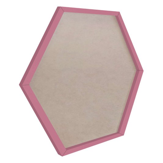 Moldura Hexagonal Lisa para Quadros Revestida com Fundo MDF - 2x1