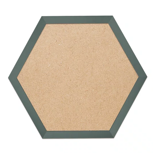 Moldura Hexagonal Lisa para Quadros Revestida com Fundo MDF - 2x1