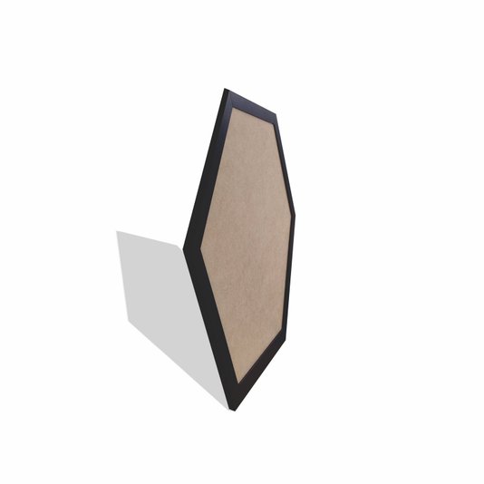 Moldura Hexagonal Lisa para Quadros Revestida com Fundo MDF - 2x1