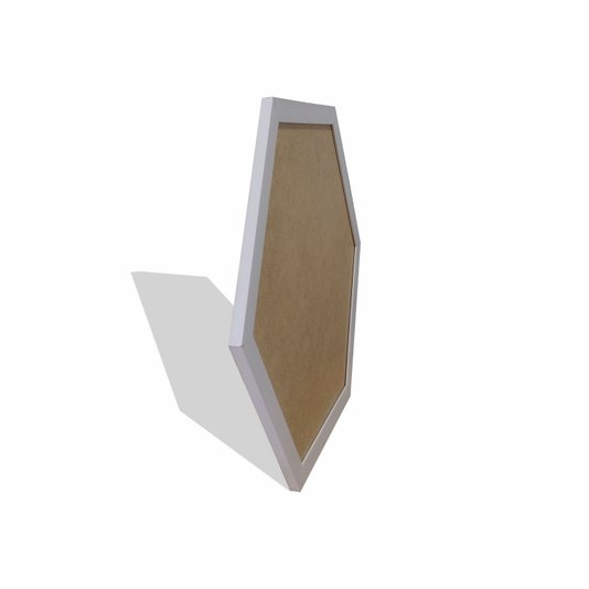 Moldura Hexagonal Lisa para Quadros Revestida com Fundo MDF - 2x1