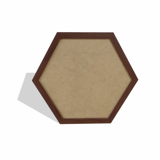 Moldura Hexagonal Lisa para Quadros Revestida com Fundo MDF - 2x1