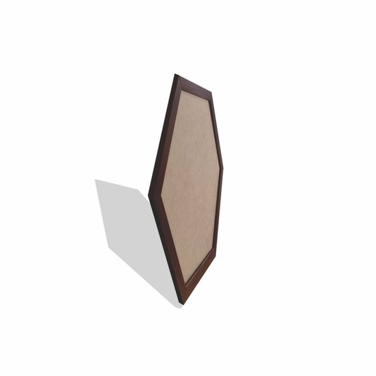 Moldura Hexagonal Lisa para Quadros Revestida com Fundo MDF - 2x1