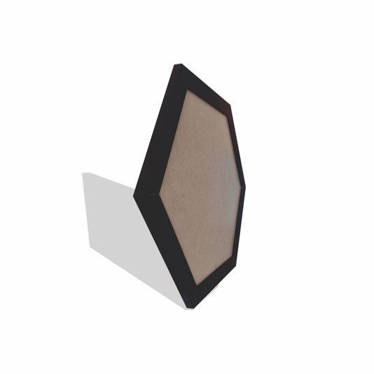 Moldura Hexagonal Lisa para Quadros Revestida com Fundo MDF e PVC Antirreflexo - 2,8x1,5