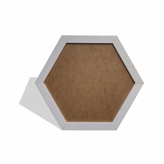 Moldura Hexagonal Lisa para Quadros Revestida com Fundo MDF e PVC Antirreflexo - 2,8x1,5