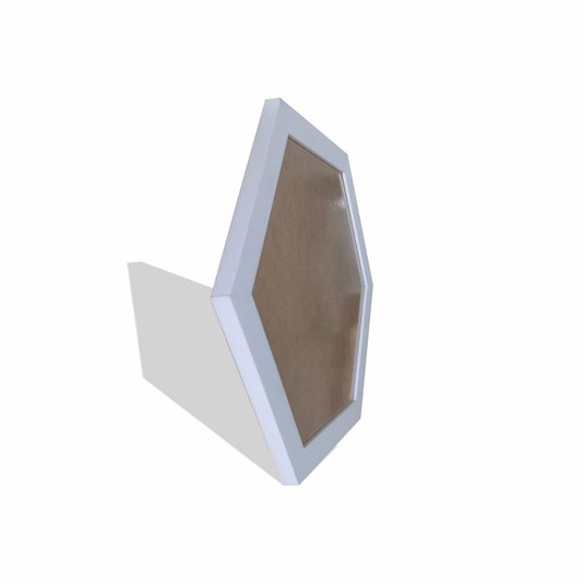 Moldura Hexagonal Lisa para Quadros Revestida com Fundo MDF e PVC Antirreflexo - 2,8x1,5