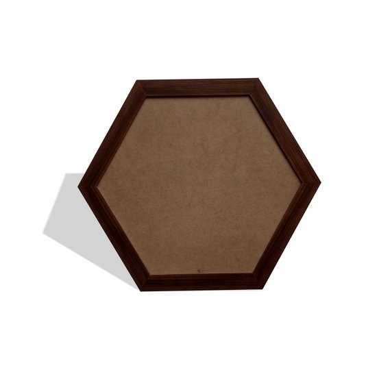 Moldura Hexagonal Lisa para Quadros Revestida com Fundo MDF e PVC Antirreflexo - 2,8x1,5