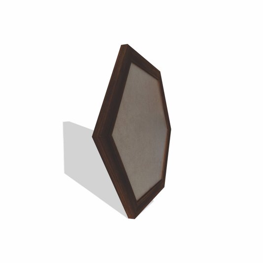 Moldura Hexagonal Lisa para Quadros Revestida com Fundo MDF e PVC Antirreflexo - 2,8x1,5
