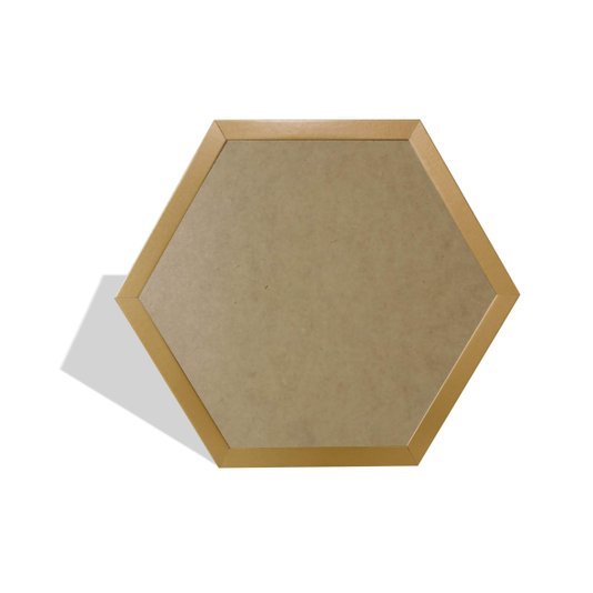 Moldura Hexagonal Lisa para Quadros Revestida com Fundo MDF e PVC Antirreflexo - 2x1