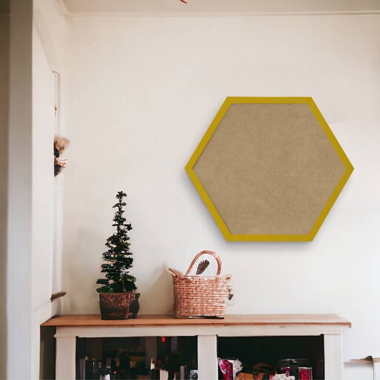Moldura Hexagonal Lisa para Quadros Revestida com Fundo MDF e PVC Antirreflexo - 2x1