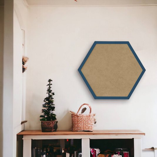 Moldura Hexagonal Lisa para Quadros Revestida com Fundo MDF e PVC Antirreflexo - 2x1