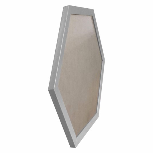 Moldura Hexagonal Lisa para Quadros Revestida com Fundo MDF e PVC Antirreflexo - 2x1
