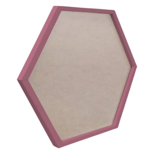 Moldura Hexagonal Lisa para Quadros Revestida com Fundo MDF e PVC Antirreflexo - 2x1
