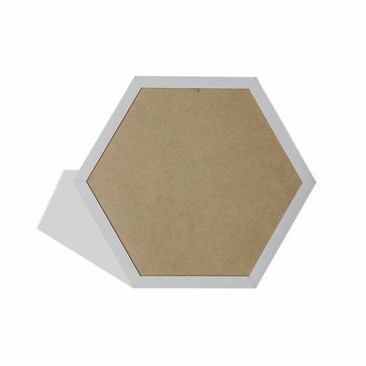 Moldura Hexagonal Lisa para Quadros Revestida com Fundo MDF e PVC Antirreflexo - 2x1