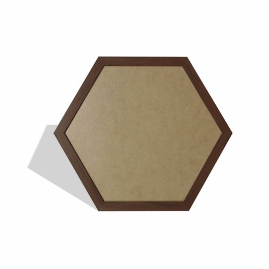 Moldura Hexagonal Lisa para Quadros Revestida com Fundo MDF e PVC Antirreflexo - 2x1