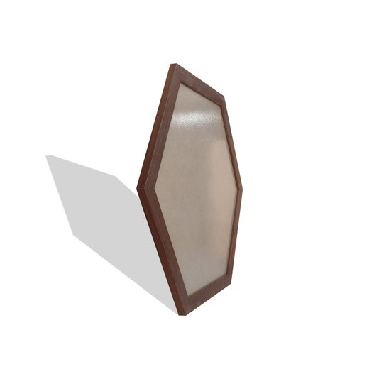 Moldura Hexagonal Lisa para Quadros Revestida com Fundo MDF e PVC Antirreflexo - 2x1