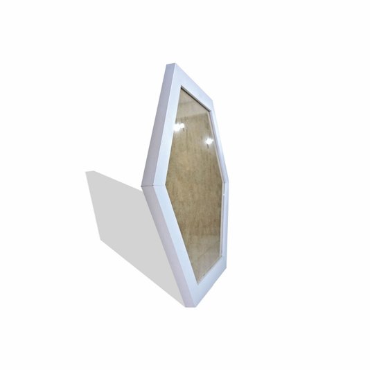 Moldura Hexagonal Lisa para Quadros Revestida com Fundo MDF e Vidro - 2,8x1,5