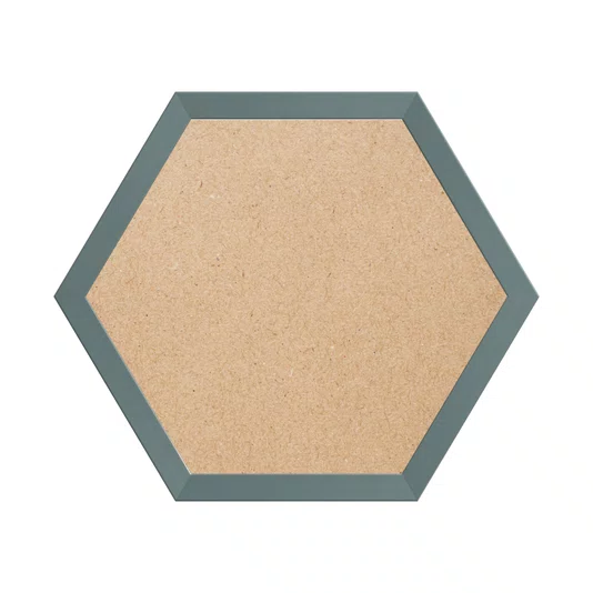 Moldura Hexagonal Lisa Revestida para Quadros com Fundo Mdf - 2x2