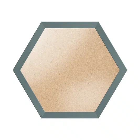 Moldura Hexagonal Lisa Revestida para Quadros com Fundo Mdf e PVC Antirreflexo - 2x2