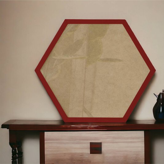 Moldura Hexagonal Lisa Revestida para Quadros com Fundo MDF e Vidro - 2x1