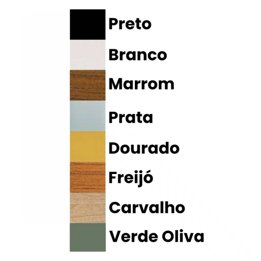 Moldura Hexagonal Lisa Revestida para Quadros com Fundo Mdf e Vidro - 2x2