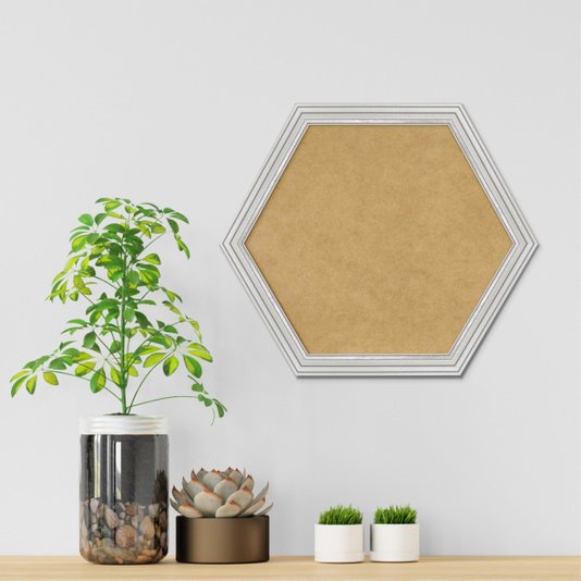 Moldura Hexagonal Micro Metalizada para Quadros com Fundo em MDF - 3,4x2,1
