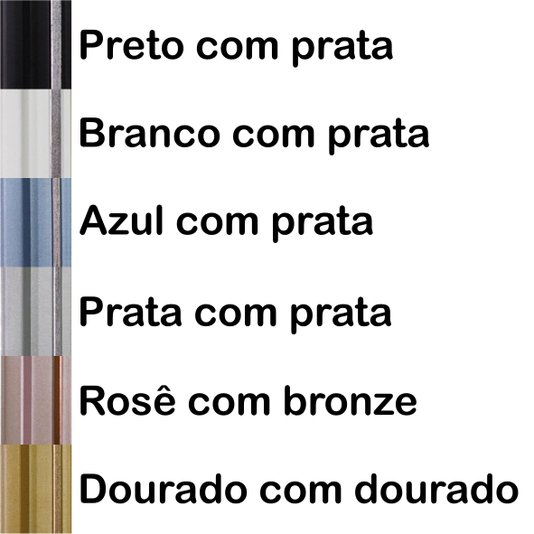 Moldura Hexagonal Micro Metalizada para Quadros com Fundo em MDF e Vidro - 3,4x2,1