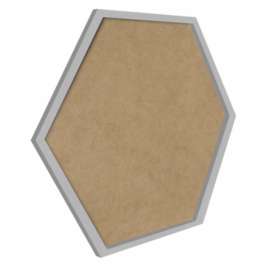 Moldura Hexagonal Minimalista Lisa para Quadros Revestida com Fundo MDF - 1,5x1