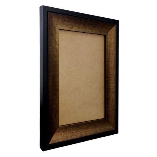 Moldura Hot Stamp Efeito Metalizado para Quadros e Fotos com Fundo MDF e PVC Antirreflexo - 4,1x1,8