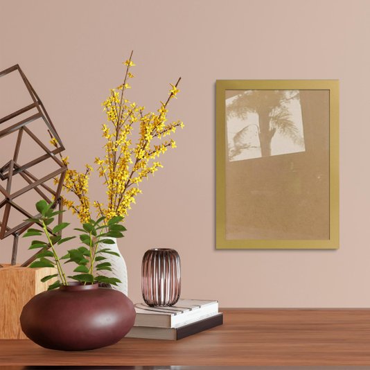 Moldura Lisa Para Quadros Revestida com Fundo MDF e Vidro - 2x1