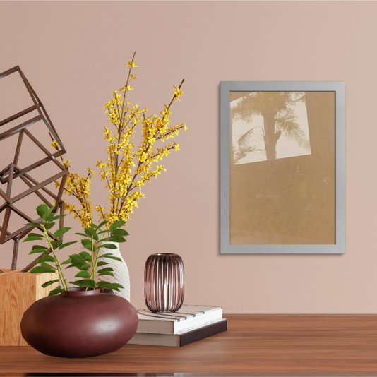 Moldura Lisa Para Quadros Revestida com Fundo MDF e Vidro - 2x1