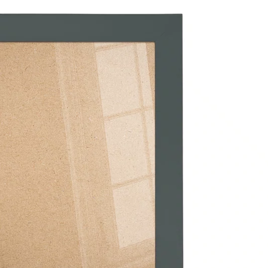 Moldura Lisa Revestida para Quadros e Fotos com Fundo Mdf e PS Cristal Transparente - 2x2