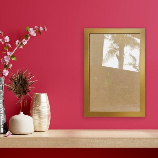Moldura Lisa Revestida para Quadros e Fotos com Fundo Mdf e Vidro - 2x2
