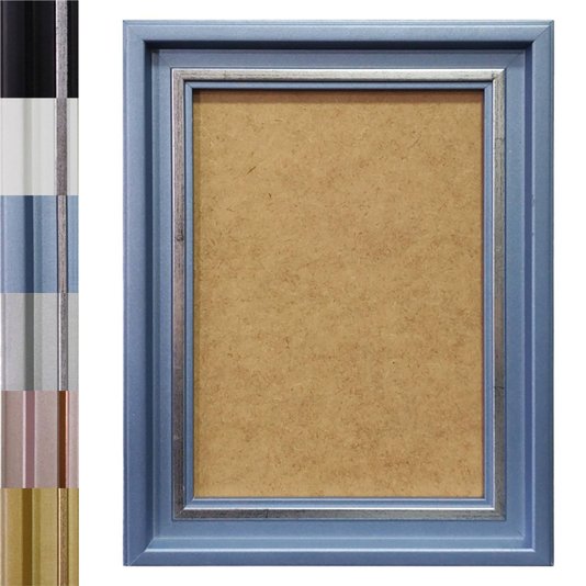 Moldura Micro Metalizada para Quadros e Fotos com Fundo MDF - 3,4x2,1