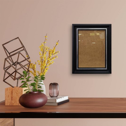Moldura Micro Metalizada para Quadros e Fotos com Fundo MDF e Acetato - 3,4x2,1