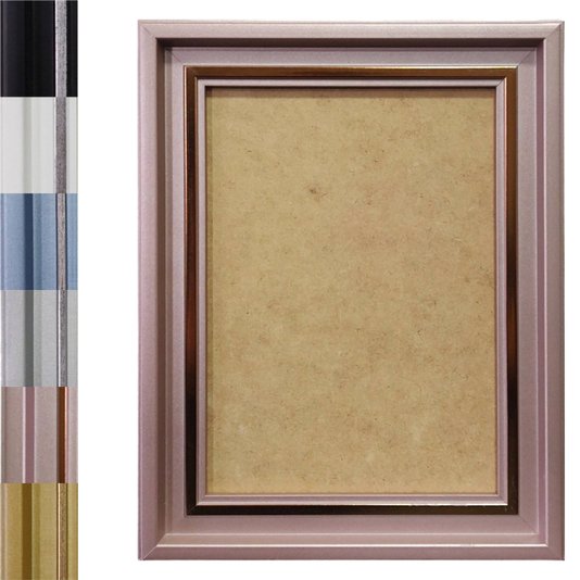 Moldura Micro Metalizada para Quadros e Fotos com Fundo MDF e PVC Antirreflexo - 3,4x2,1