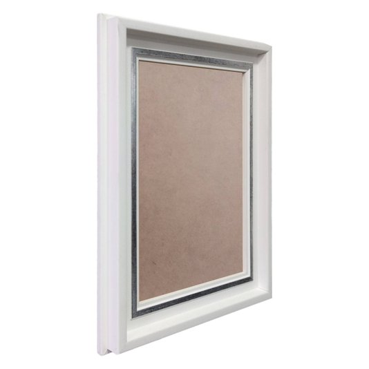 Moldura Micro Metalizada para Quadros e Fotos com Fundo MDF e PVC Antirreflexo - 3,4x2,1
