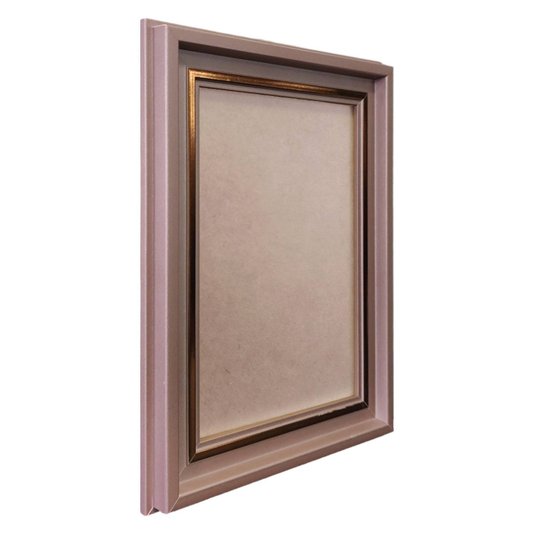 Moldura Micro Metalizada para Quadros e Fotos com Fundo MDF e PVC Antirreflexo - 3,4x2,1