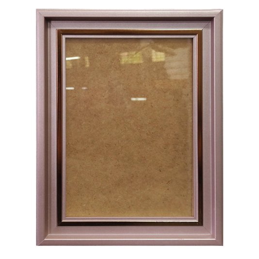Moldura Micro Metalizada para Quadros e Fotos com Fundo MDF e Vidro - 3,4x2,1