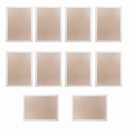 Moldura Minimalista com MDF e PVC Kit com 10un A4 21x29,7 - 1,5x1