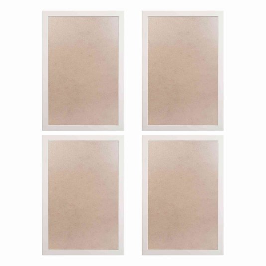 Moldura Minimalista com MDF e PVC Kit com 4un 40x60cm - 1,5x1