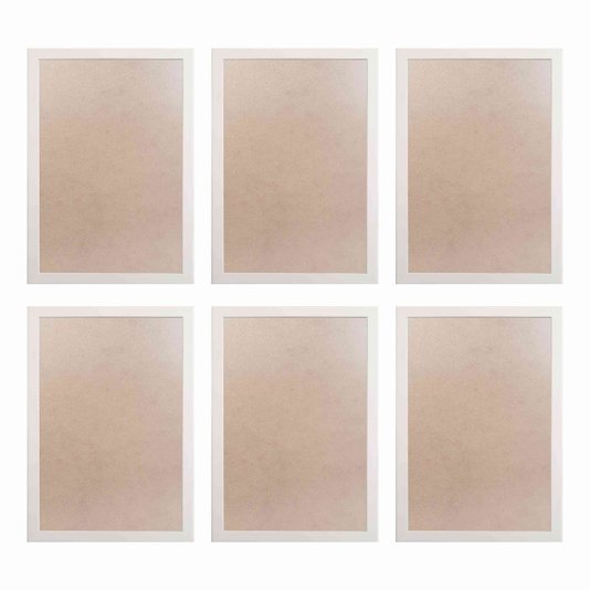 Moldura Minimalista com MDF e PVC Kit com 6un A3 29,7x42cm - 1,5x1