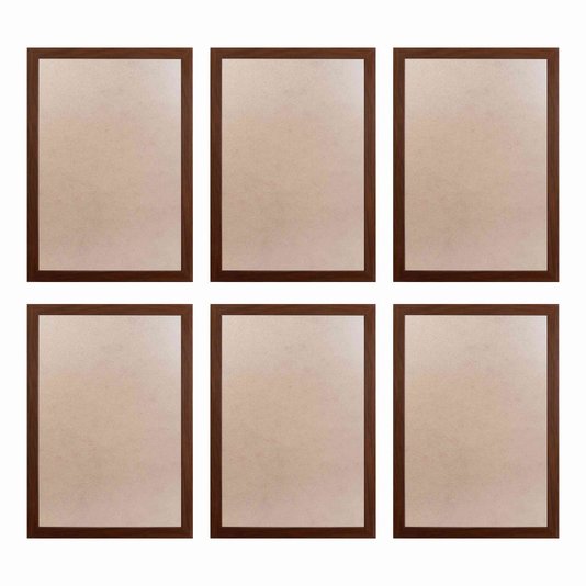 Moldura Minimalista com MDF e PVC Kit com 6un A3 29,7x42cm - 1,5x1