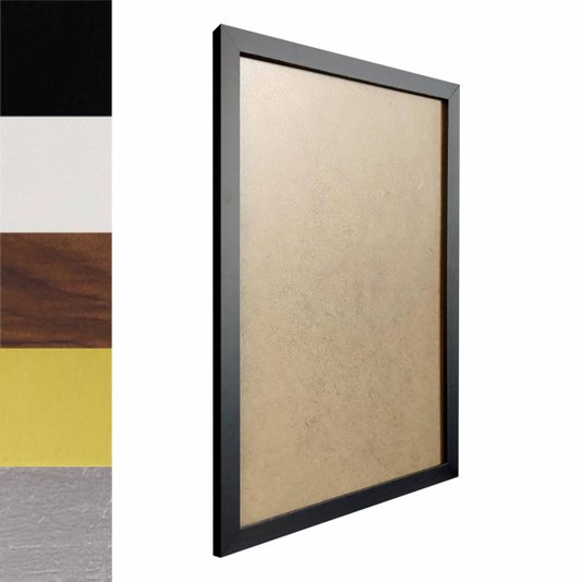 Moldura Minimalista Lisa Para Quadros Revestida com Fundo MDF e PVC Antirreflexo - 1,5x1
