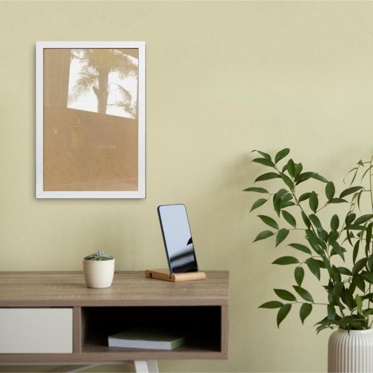 Moldura Minimalista Lisa Para Quadros Revestida com Fundo MDF e Vidro - 1,5x1