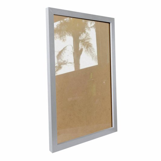 Moldura Minimalista Lisa Para Quadros Revestida com Fundo MDF e Vidro - 1,5x1