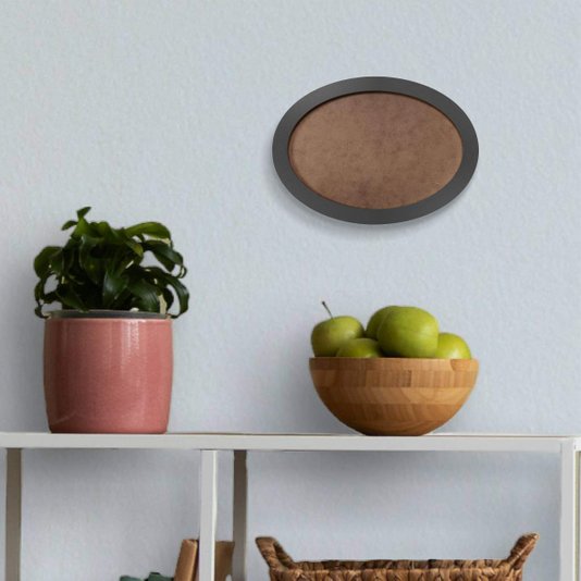 Moldura Oval Colorida em MDF Laqueado para Quadros Decorativos com Fundo MDF