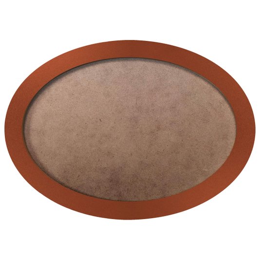 Moldura Oval Colorida em MDF Laqueado para Quadros Decorativos com Fundo MDF e PVC Antirreflexo